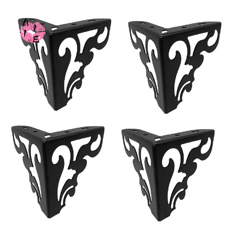 

A11E-4 шт./компл. металлические ножки для мебели, полые ножки для дивана, стула, стола, шкафа, кровати, аксессуары «сделай сам», ажурные мебельные ножки