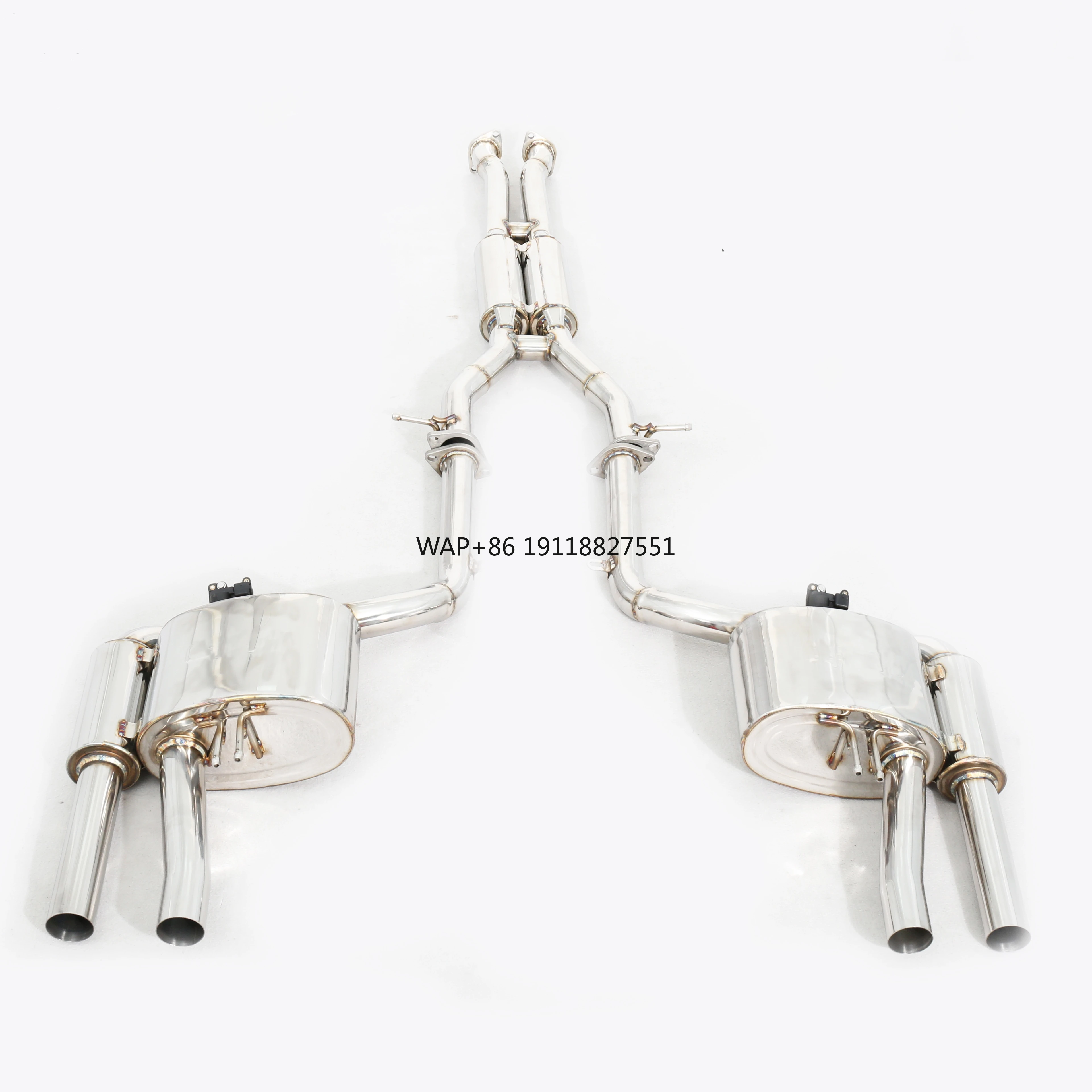 

Factory Customization 304 Stainless Steel Valved Exhaust System 1.5mm Thickness Mirror Polished Finish for Stinger 3.3T