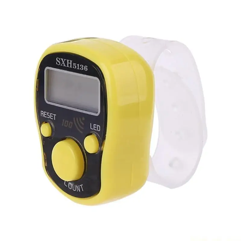 A2BE LED Finger Tally Counter Digital Electronic Tasbeeh Counters Lap Track Handheld Clicker with Ring Digits Display Gift