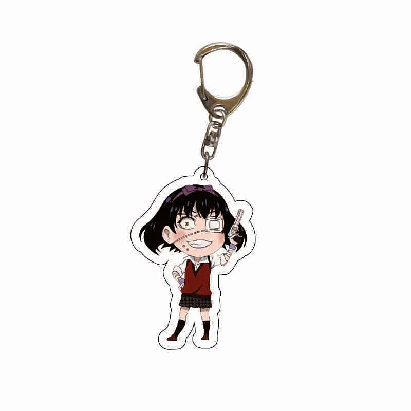 Kakegurui Yomotsuki Runa Jabami Yumekoi Cute Anime Keychains Anime Keyrings Bag Tag Cos Accessory