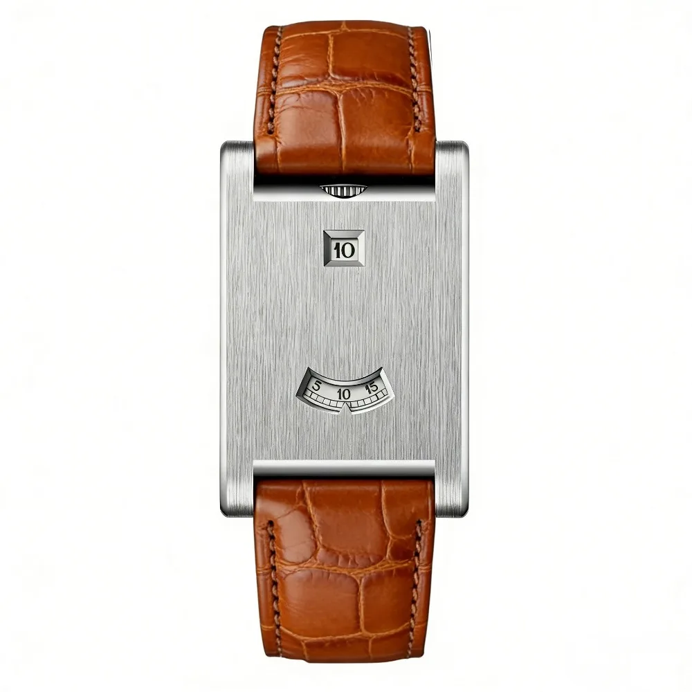 Retro Styling Quartz Watch Steel Band Smooth Finish Wristwatch Water Resistant Stainless Steel Band Square Watch Formal Outfits