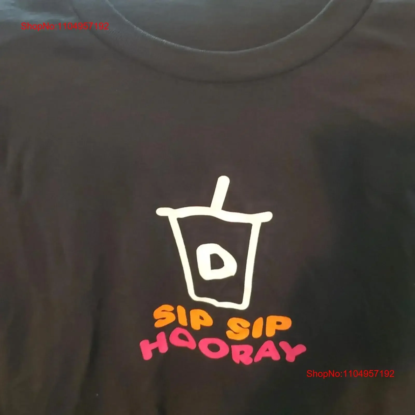 

DUNKIN SIP HOORAY T SHIRT SMALL NEW WITHOUT TAGS vintage Washed fashion Soft Comfortable Versatile Stretched