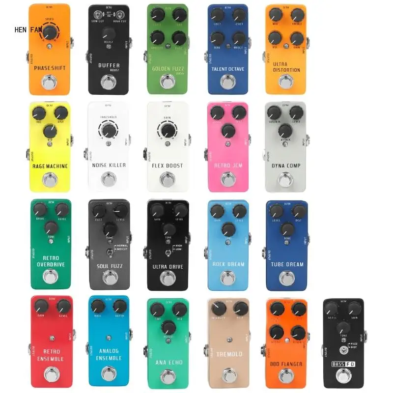 Professional Electric Guitar Overdrive Pedal for Electric Guitar & Bass Small Effect Pedal Processor of Overdrive Tone M89D