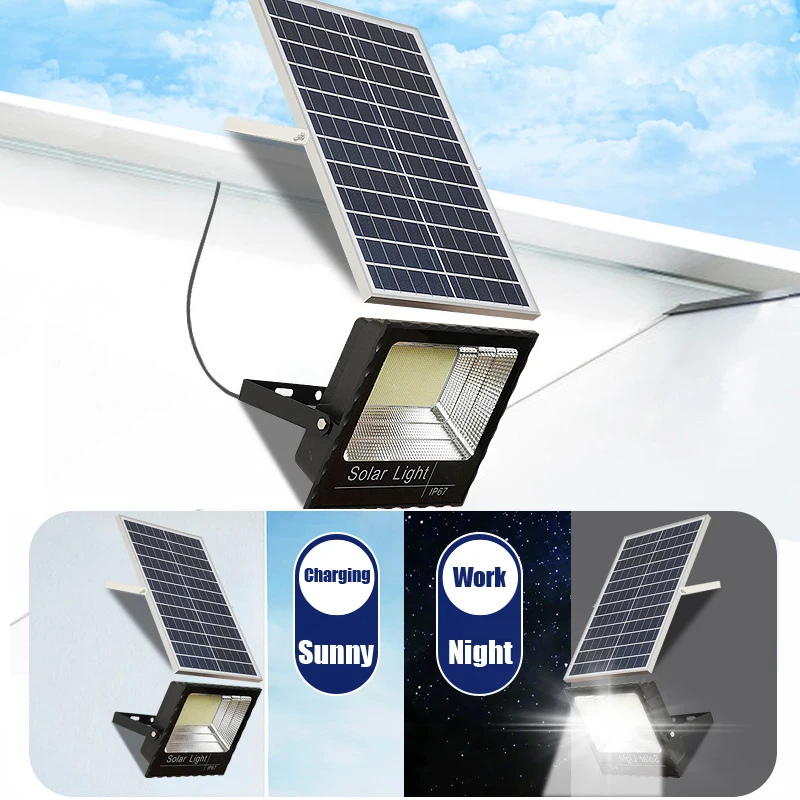 Solar Flood Lights 54-362LED Remote Control Solar Powered Spotlight Outdoor Waterproof IP67 Villa Street Light Adjustable Angle