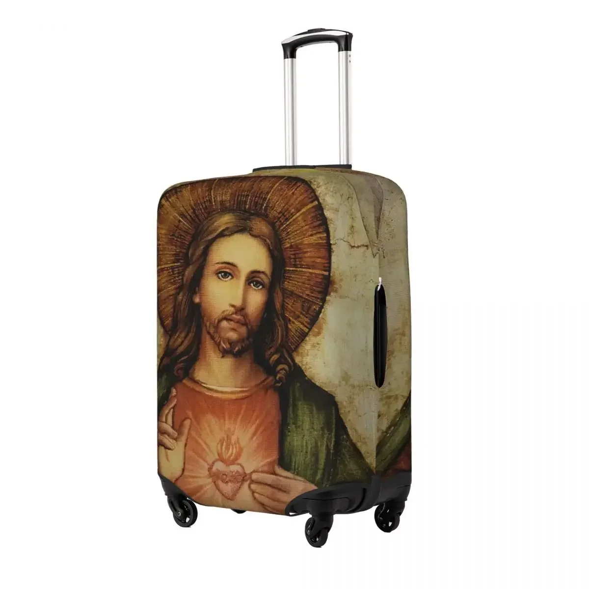 Sacred Heart Of Religious Grace Christian Religion Easter Luggage Protective Dust Covers Elastic Waterproof Suitcase Cover