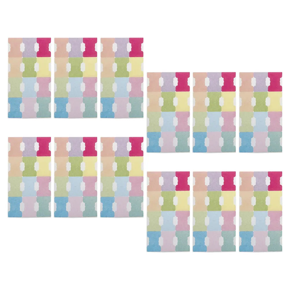 

12 Sheets Anti-ripping Bookmark Sticky Tabs Writable Index Annotation Book Tabs for Study Work Notebook Supplies