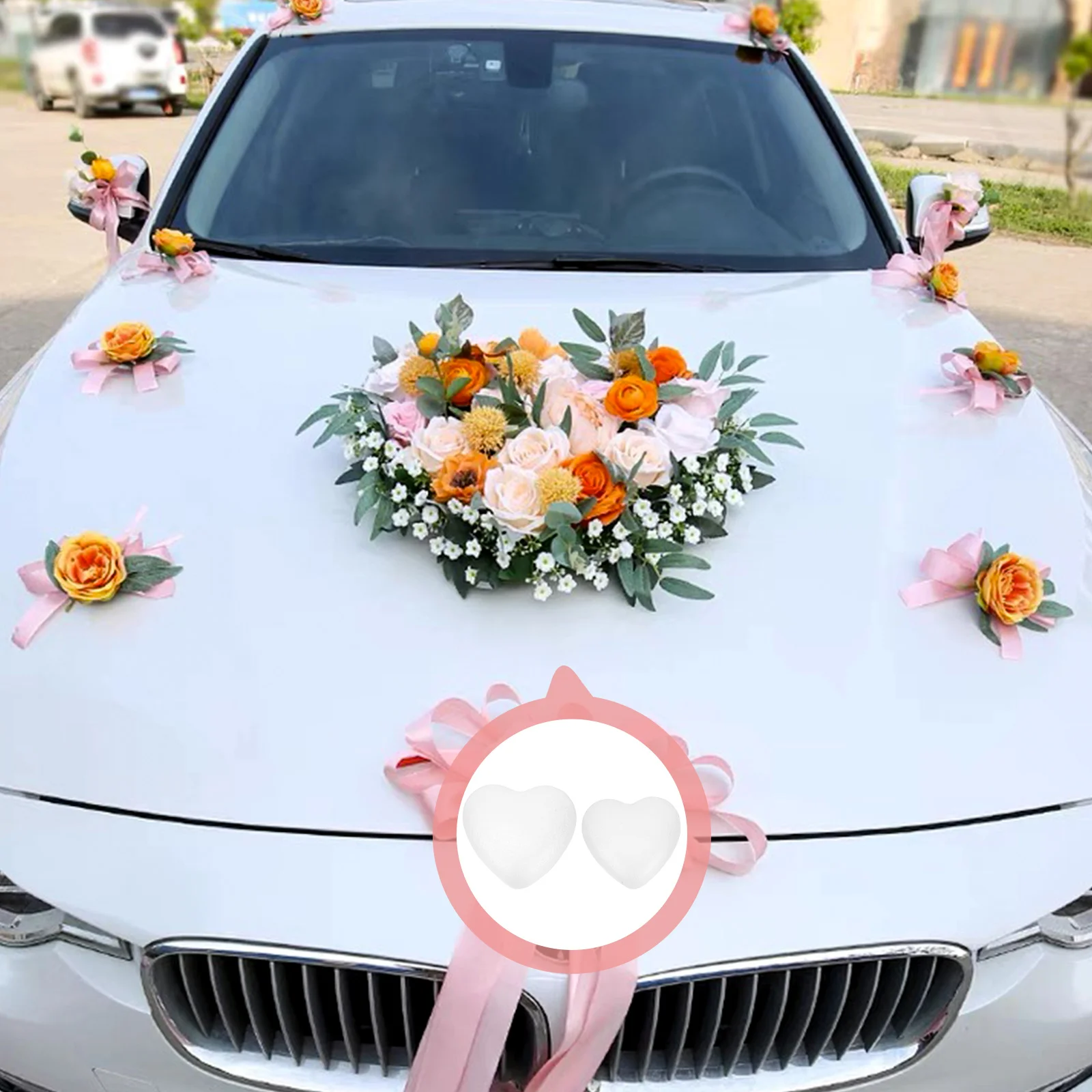 

2pcs Foam Shaped Decorations Wedding Wedding Decoration Crafts Diy For Creative Painting Easy Storage Gift Friends