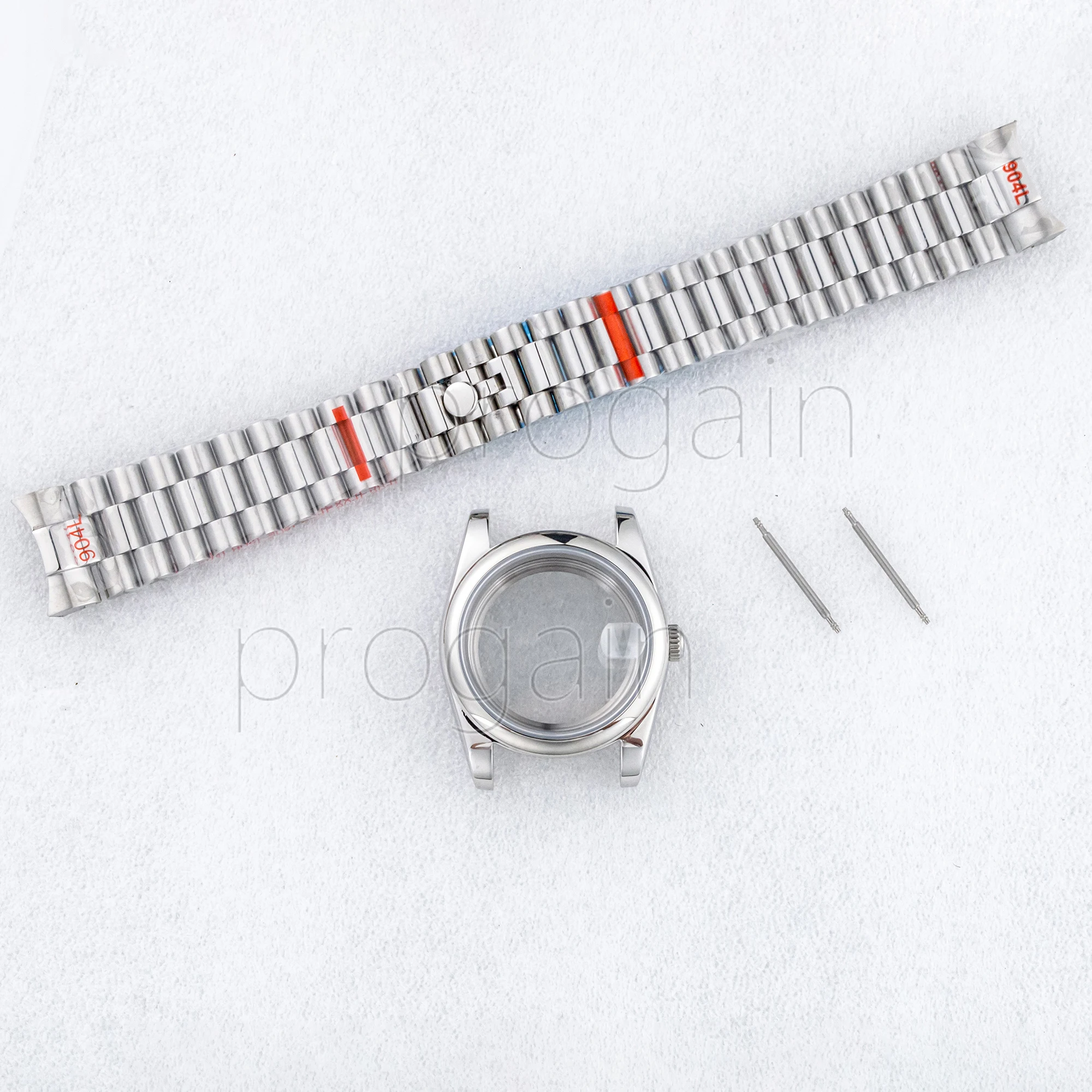 For Datejust NH35 Case 36/39mm Watch Case 20mm Stainless Steel President Strap for NH35 NH36 Movement  28.5mm Dial Parts Mod