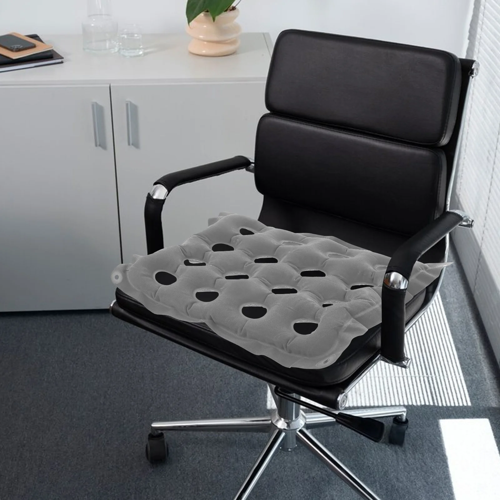 

Inflatable Portable Breathable Wheelchair Cushion Soft PVC Seat Cushion for Office Car Airplane Long Flight Comfort Pressure