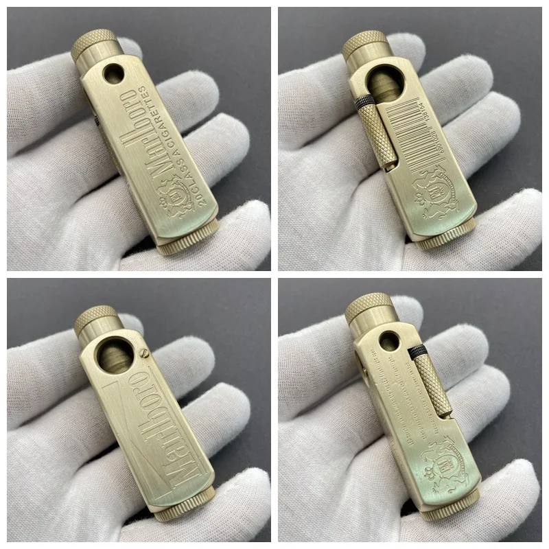 Elegant collectible handmade quality original copper fine carving high-end brass irregular classic lighter