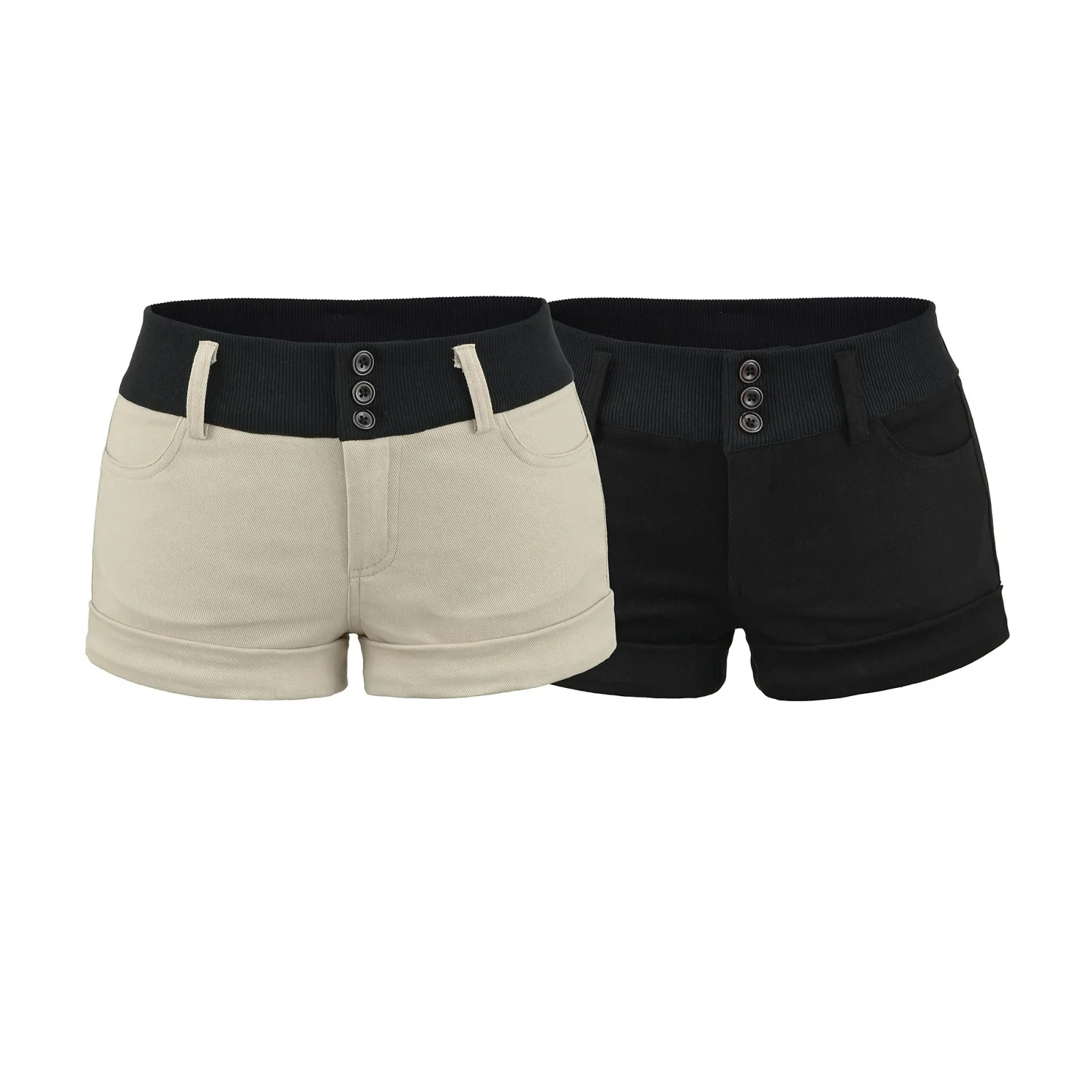 

Slimming Low-Waist American Contrast Color Short Shorts for Women Summer 2026 Casual Fitting Hip Showcasing Short Pants