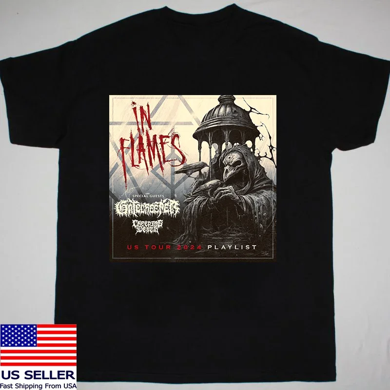 

In Flames Creeping Death Tour 2024 T Shirt Full Size S-5XL BE2269