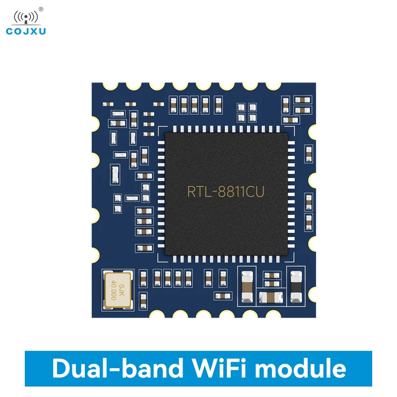 

RTL8811CU 2.4GHz 5.8GHz WiFi Module COJXU E103-RTL8811CU SDIO SMD Module Low Cost 22dBm 200m USB Interface 22dBm Stamp Hole