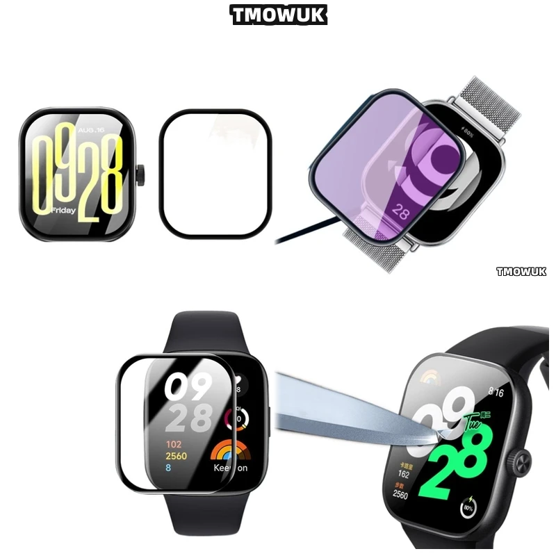 

For Xiaomi Redmi Watch 2 3 4 5 Lite Active, Smooth Touch PMMA, Anti-Glare Film