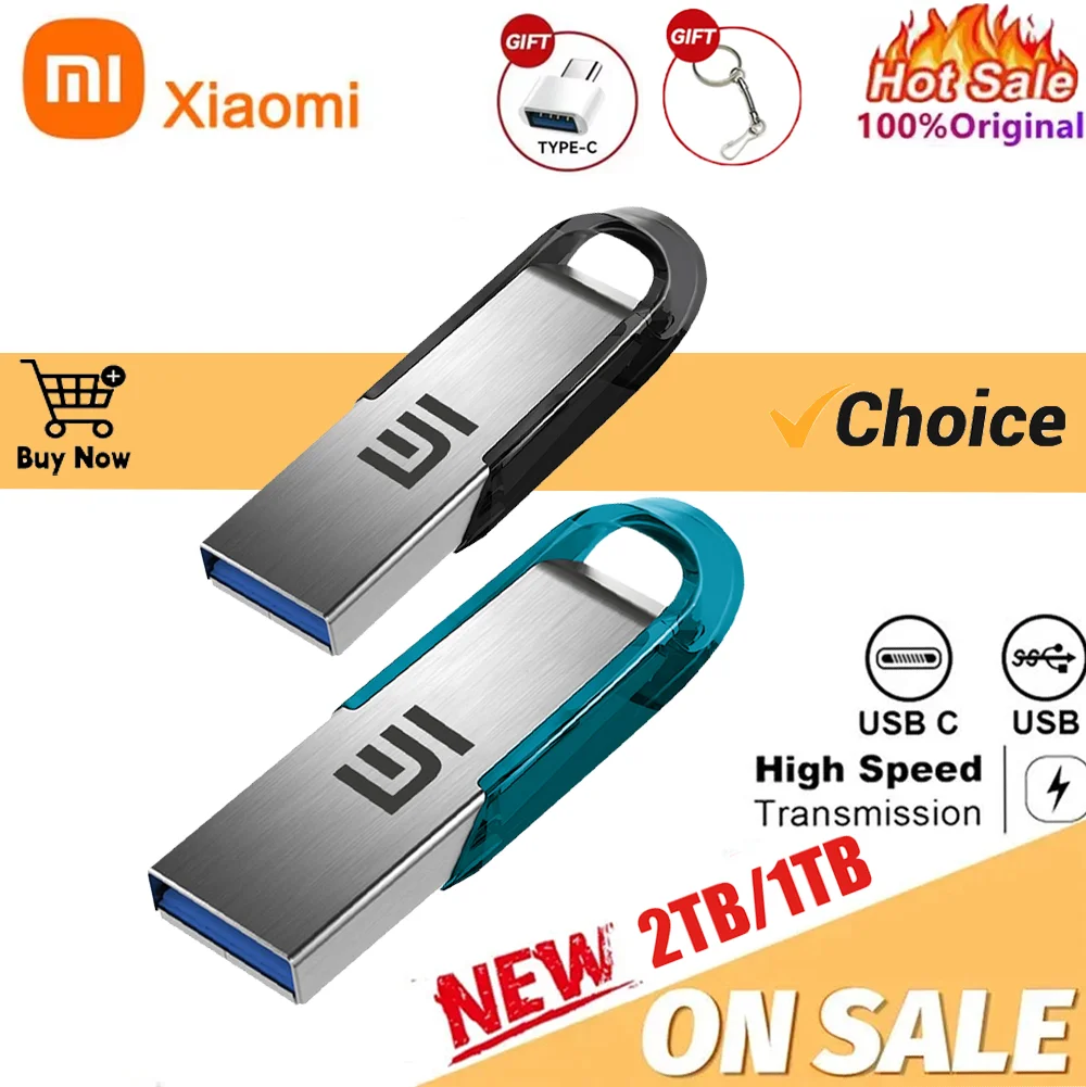 XIAOMI Usb 3.0 флэш-накопители 2 ТБ 1 ТБ высокоскоростной металлический флэш-накопитель 512 ГБ 128 ГБ портативный USB-накопитель водонепроницаемый Memoria Usb флэш-накопитель