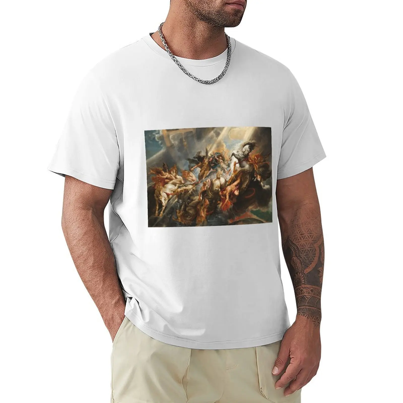 

Peter Paul Rubens - The Fall of Phaeton T-shirt quick-drying graphics summer tops blacks Men's t-shirt