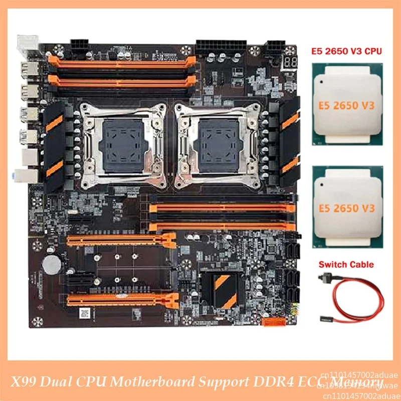 

X99 main board Dual DDR4 2011v3 server desktop computer e5 Zhiqiang 2678V3 multi-open set