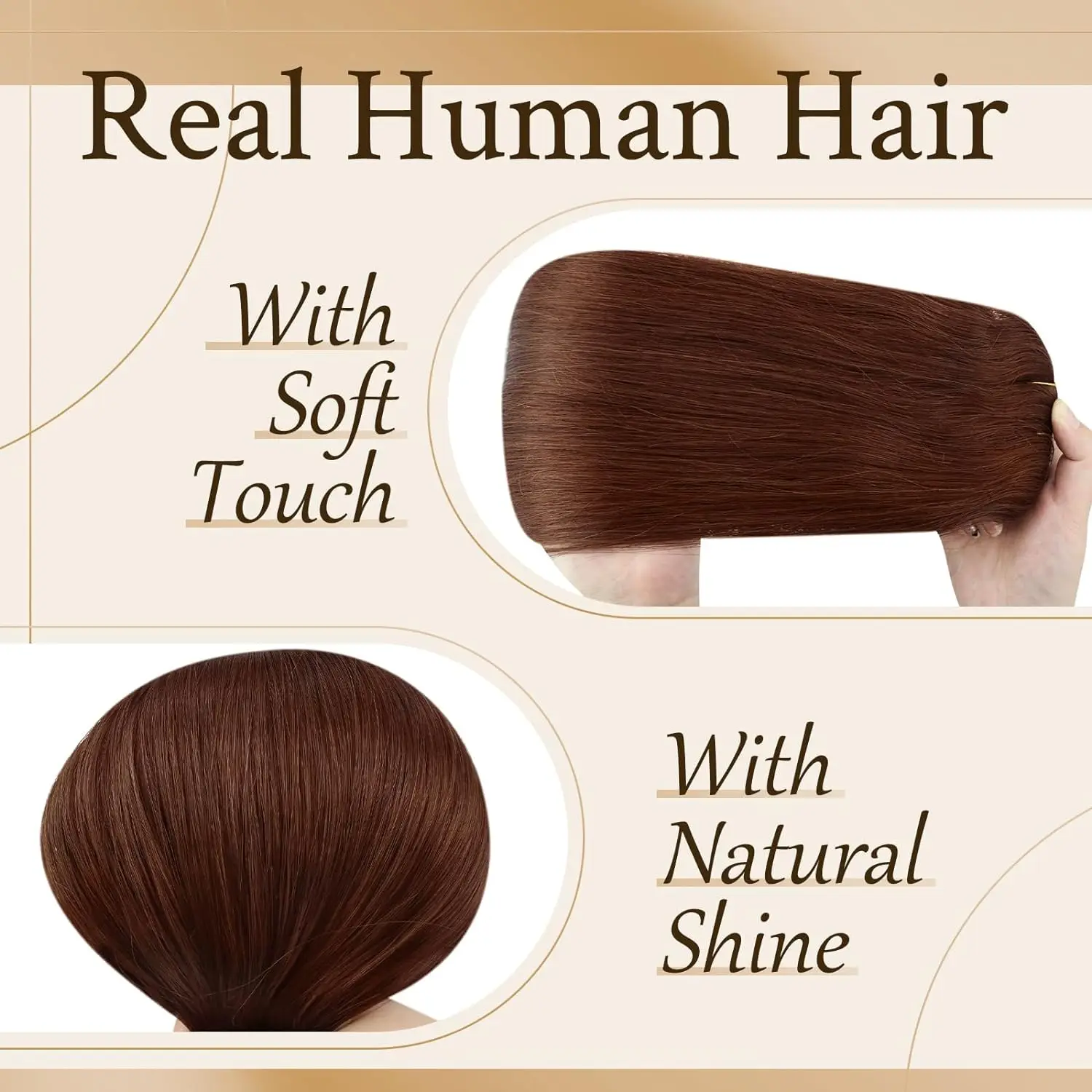 VeSunny-extensão natural do cabelo humano para as mulheres, clipe no cabelo, balayage,