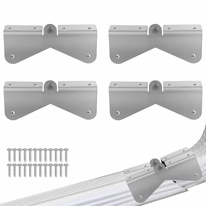 2/4PCS Gutter Downspout Extension Hinge for Flip-Up Rain Hinge DIY Installation on All Rectangle or Square Drainage Ditch