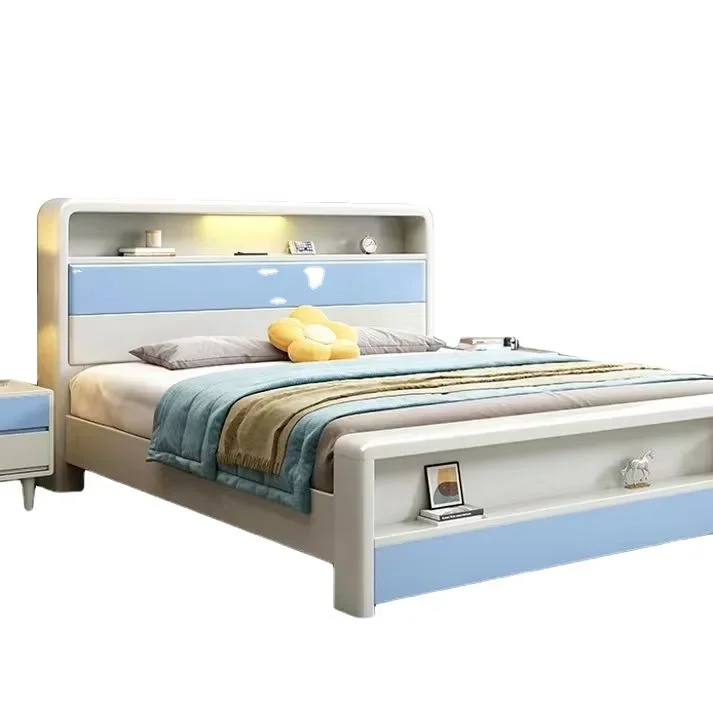 

Nordic, solid wood, single bed, boys, storage, double
