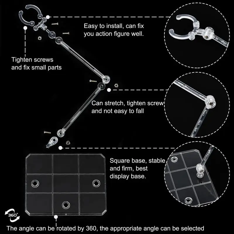 Action Figure Stand Flight Stands For Action Figures Action Figure Display Stand Humanoid Stand Support Adjustable Figure Holder