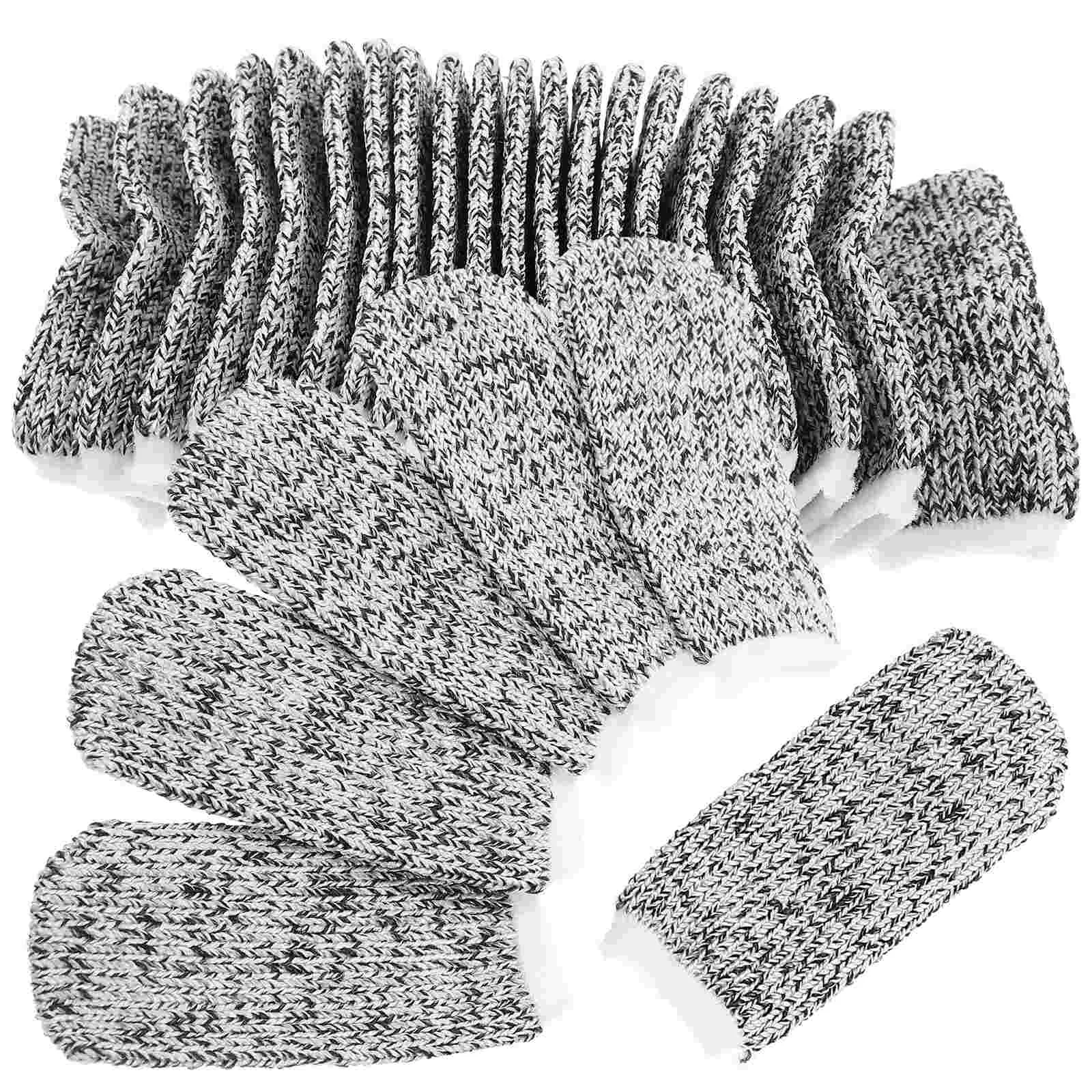 60 Pcs Guard Anti-cut Finger Cots Sleeves Protectors for Cracking Thumb Stabilizer