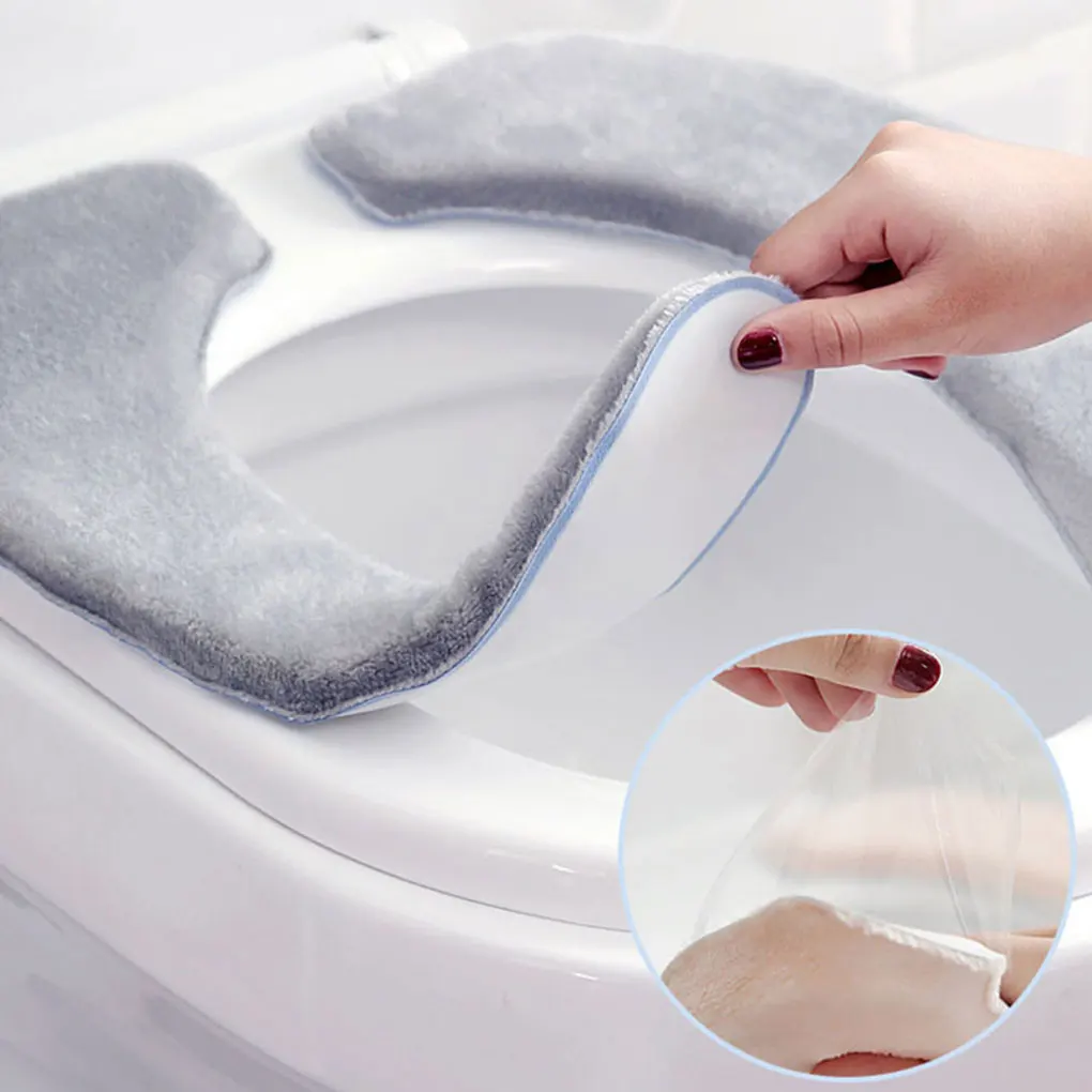 Washable And Reusable Toilet Seat Cover For Warmth And Comfort Toilet Seat Cover Mat WARM SOFT