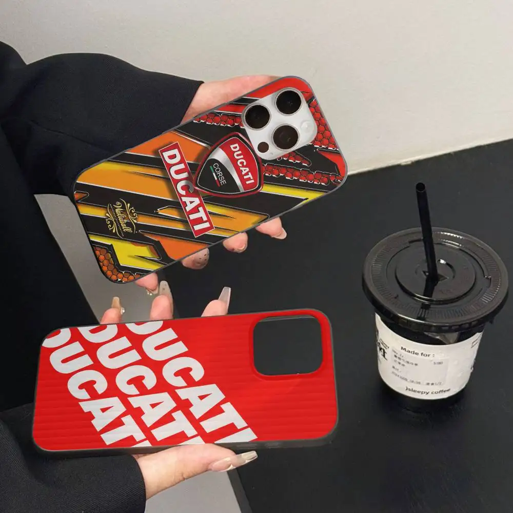 

Motorcycle Racing D-Ducaties Corrugated Stripe Phone Case For IPhone 17 16 15 14 13 12 11 Pro Max Plus Pro Shockproof Cover