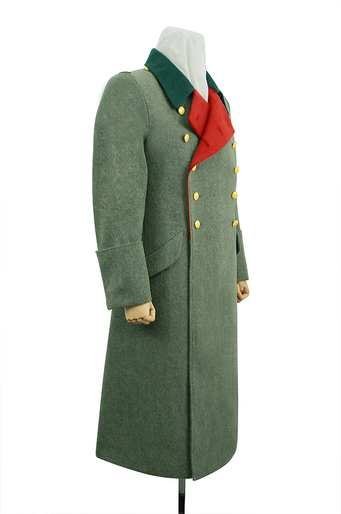 GUGA-001สงครามโลกครั้งที่สองเยอรมัน M36 Heer ทั่วไป Fieldgrey ขนสัตว์ Greatcoat