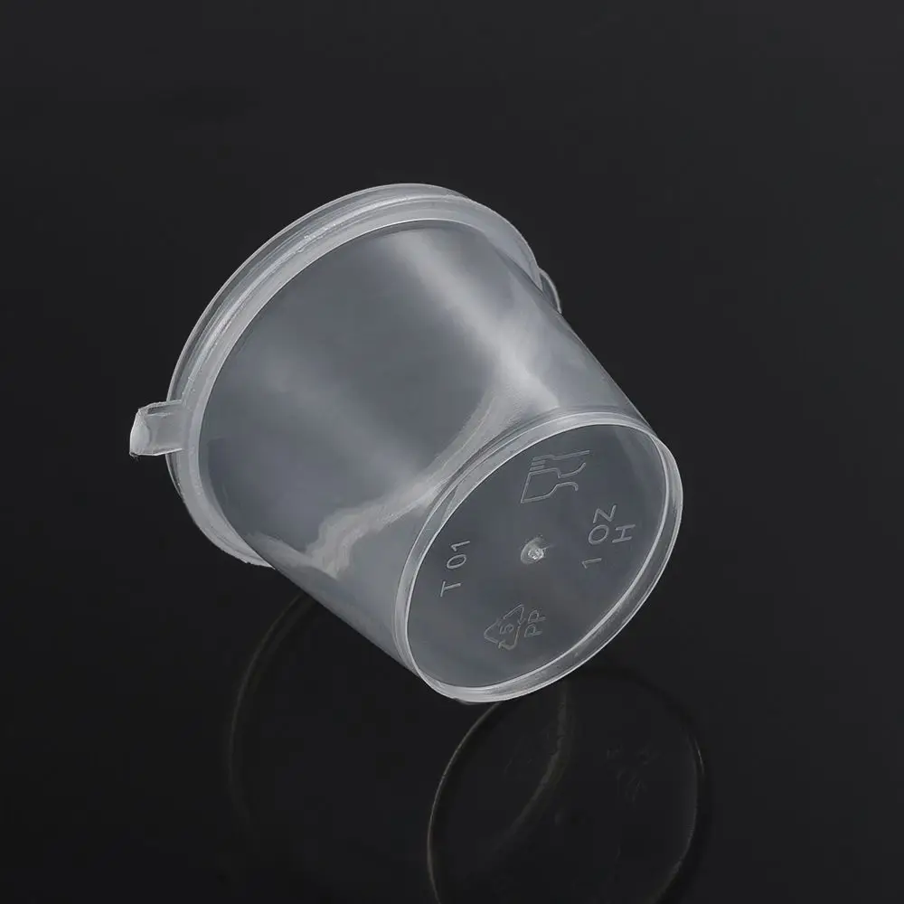 25Pcs Small Takeaway Plastic Pigment Paint Box Food Containers Sauce Cup Palette