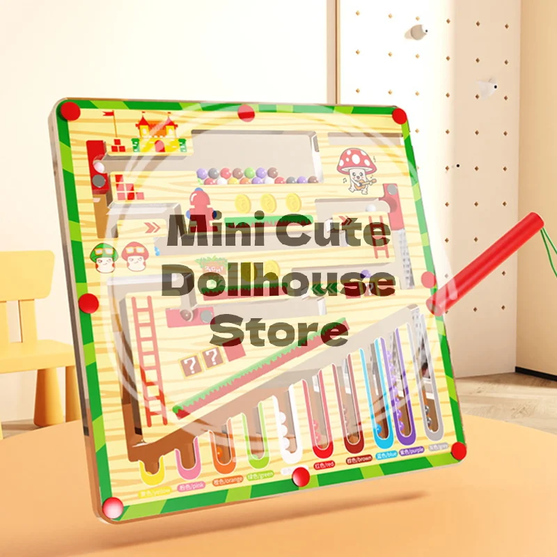 

Интерактивный магнитный шарик-лабиринт для детей; повышает внимание, написание и навыки растворения проблемы; Идеально подходит для 3-летних детей.