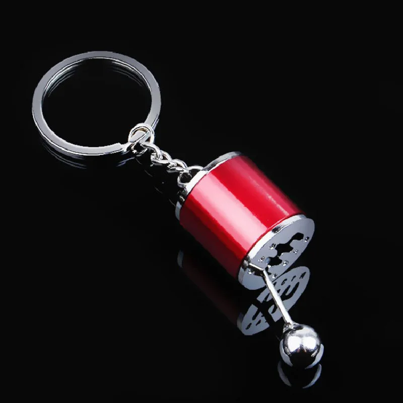 Six-speed Gear Stick Knob Gearbox Model Key Antistress Adults New Fidget Toys Car Manual Transmission Metal  Key Ring