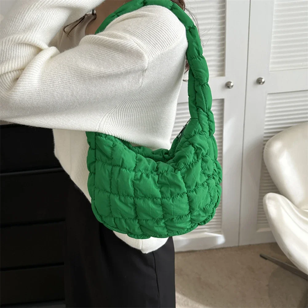 Puffer Tote Bag for Women Shoulder Bubbles Cloud Bag Winter Puffy Handbag Purse Top Handle Bag Designer Pleated Clutch Bag