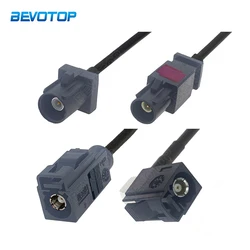 Black Fakra A Cable RAL 9005 Male / Female RG174 Pigtail Adapter RF Coaxial Extension Cord for Analog Radio 15cm 50cm 1m 2m 5m