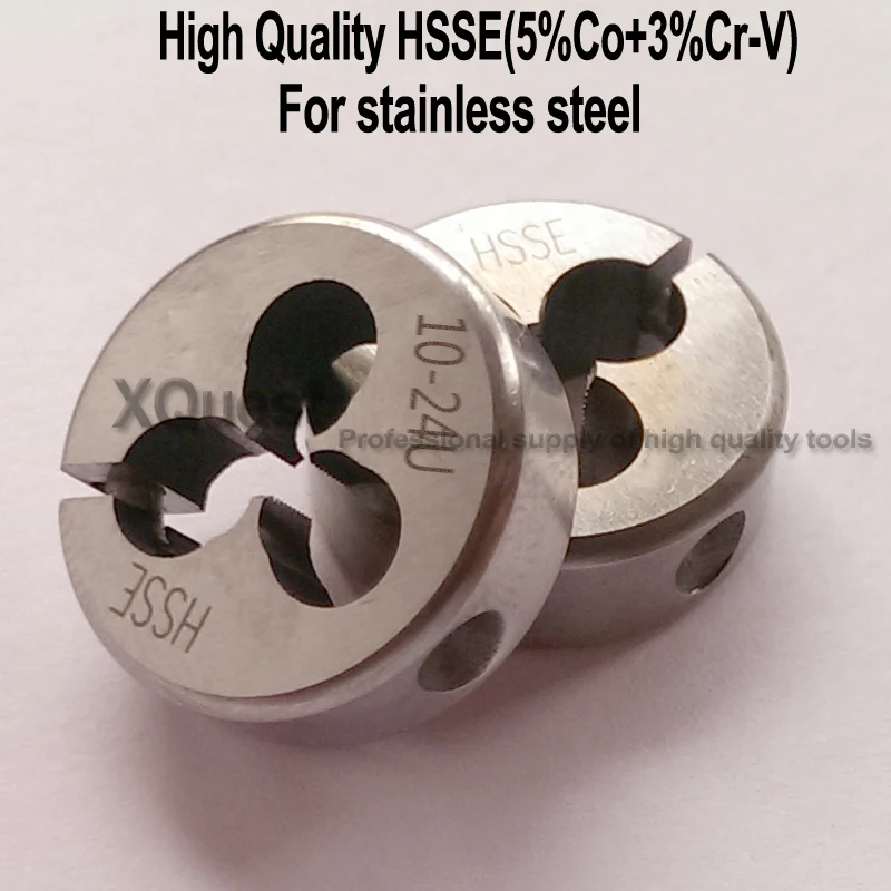 XQuest HSSE Round Split Dies UN 2-56 3-48 4-40 5-40 6-32 8-32 10-24 12-24 Unified Fine Thread Adjustable die 1/4 5/16 3/8 7/16