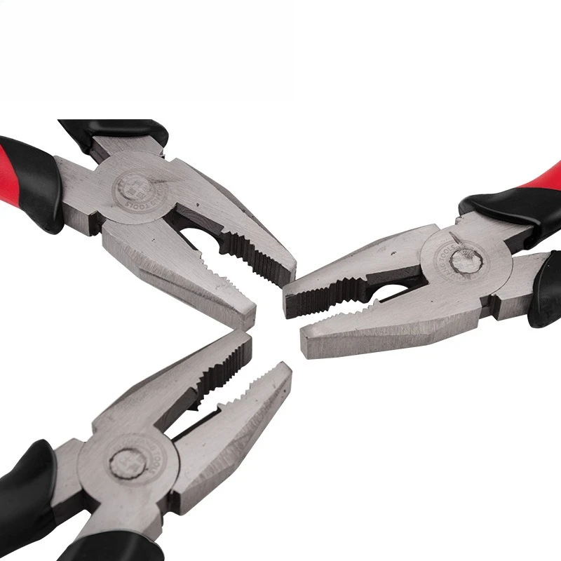 Tiger Skin Handle Steel Wire Pliers 8 Inch 200mm Tiger Wire Pliers Manual Hardware Tools Heavy Duty Cutter