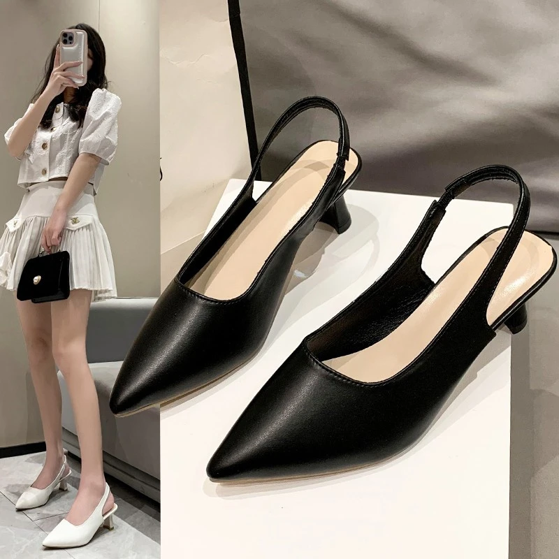 *Hot Selling Summer Wear-resistant Slim Heeled High-heeled Sandals Fashionable New Comfortable/versatile Elegant Casual Sandals view 4