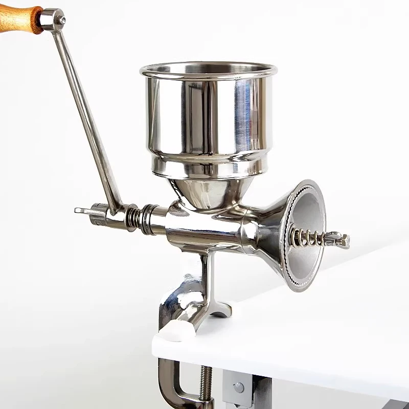 مطحنة حبوب القهوة اليدوية المصنوعة من الفولاذ المقاوم للصدأ 304، مطحنة كرنك اليد، مطحنة الحبوب، تثبيت الملزمة