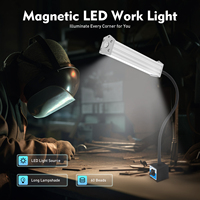 Magnetic Base LED Work Light 50cm/19.6in Gooseneck Hose Light Magnetic Adjustable Work Light Flexible Industrial Lighting