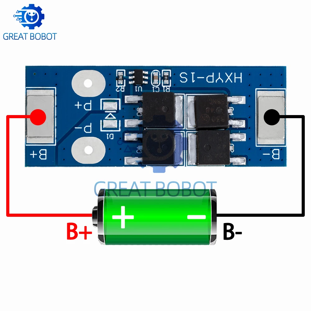 BS 1S BMS 12A/16A/24A 3.7V 18650 Battery Protection Board, 4.2V Charge, Overcharge Short Circuit Protection