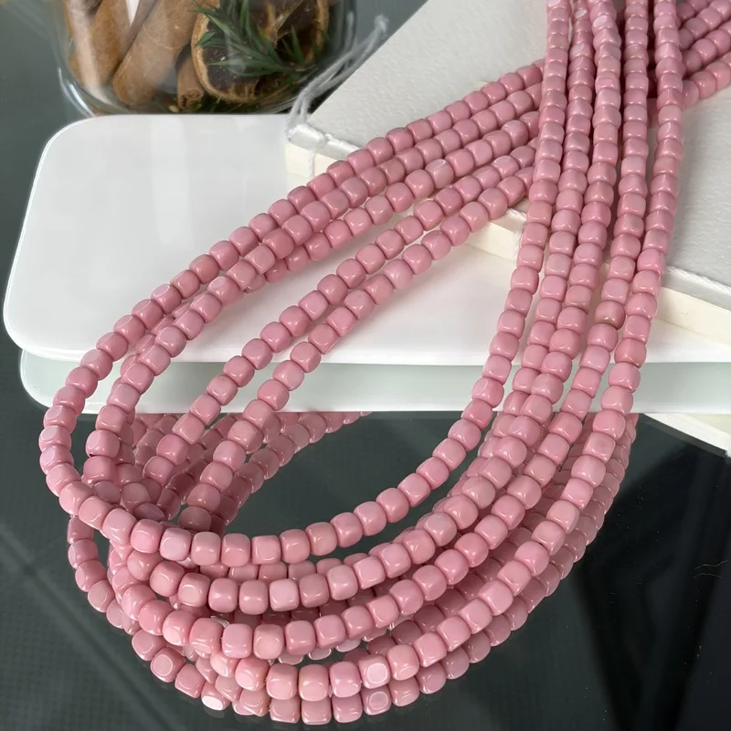 Pink Ridge Bodhi Six-Sided Accessories, Buddhist Prayer Beads, Bracelet, Necklace, Jewelry, Personalized Access