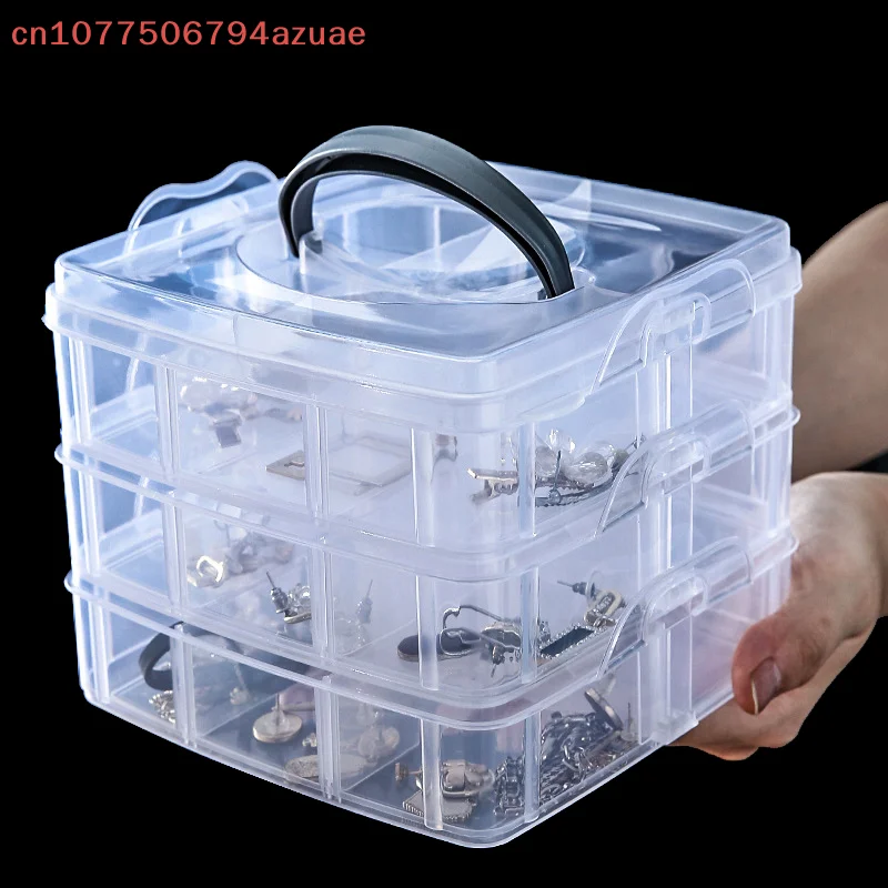 Simplicity Transparent Jewelry Storage Box Large-capacity Finishing Box Necklace Ring Stud Earrings Storage Box Jewelry Box