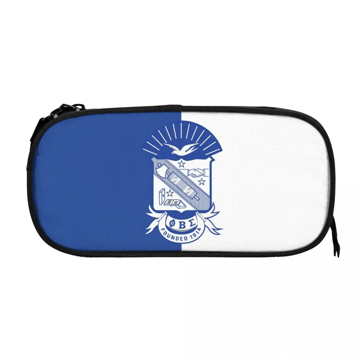 Phi Beta Sigma PBS Fraternity Big Capacity Pencil Pen Case Office College School Large Storage Bag Pouch Holder Box Organizer