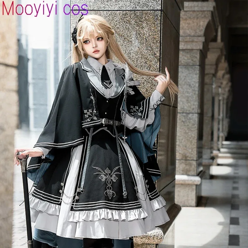 

Новый Mooyiyi cos Night Covenant Косплей Костюм Хэллоуин Рождество Ролевая Вечеринка Комикс Жилет + Рубашка + Юбка Лолита S-XL