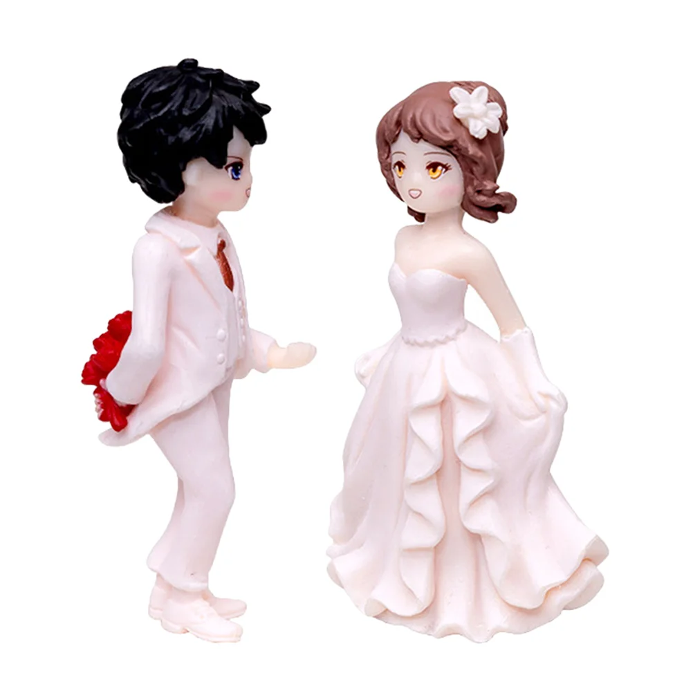 Bride and Groom Cake Topper Character Model Decoration Wedding Couple Ornaments