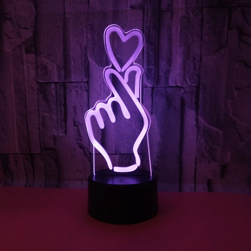 New Romantic Valentine's Day Gift 3d Lamp Creative Touch Remote Control 3d Table Lamp Christmas Gift Children's Toys