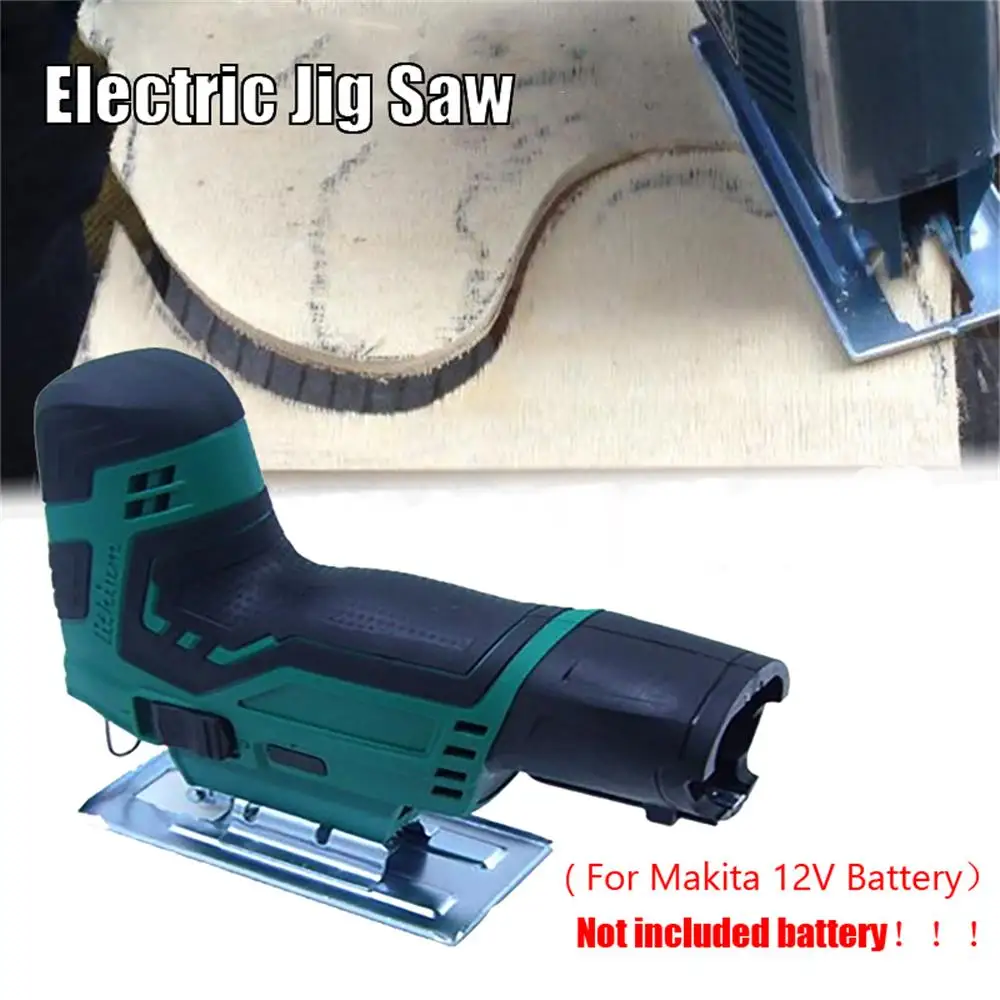 Portable Electric Jigsaw Cordless Electric Saw Woodworking Table Saw Without Battery Compatible With Makita 12V Battery