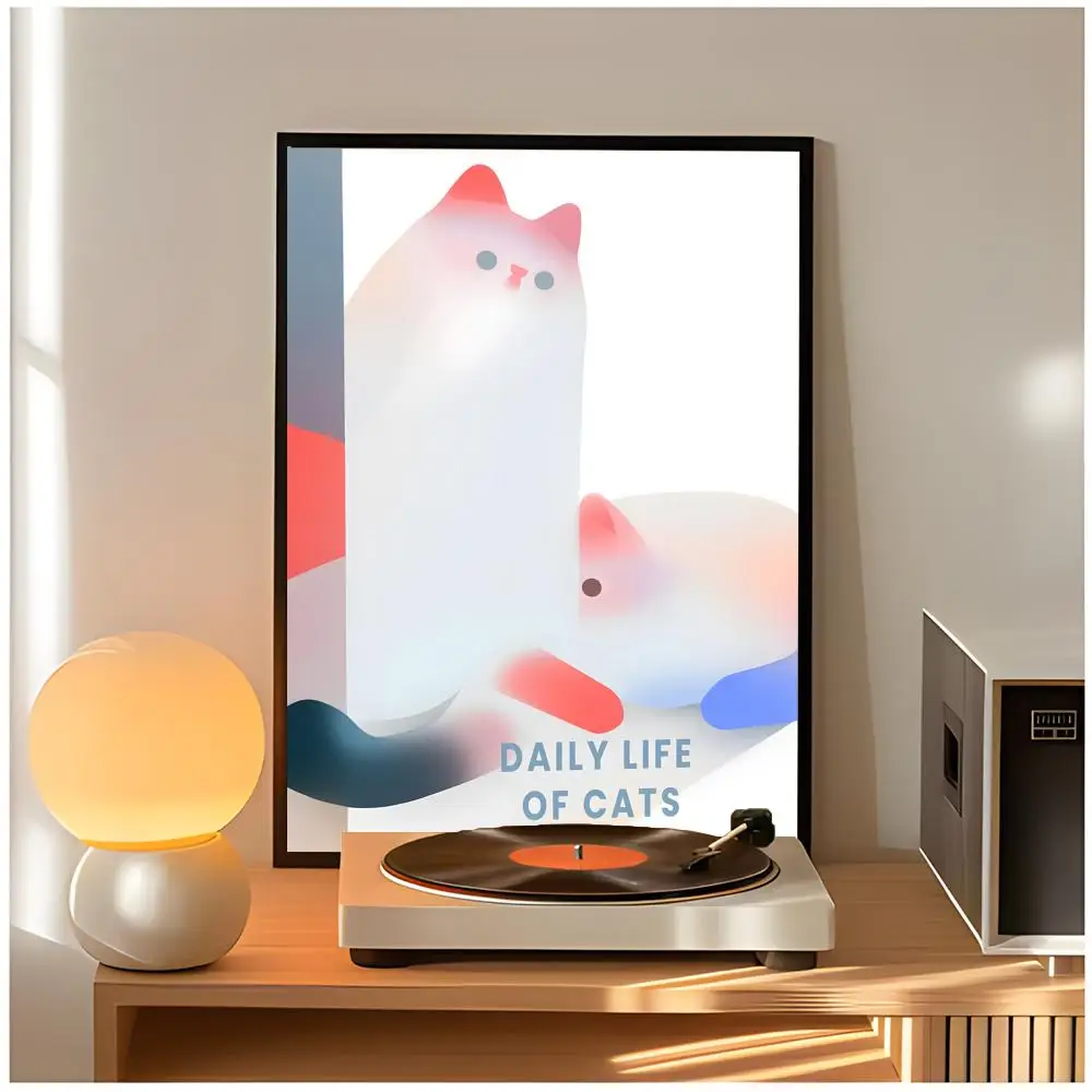 Cute healing kitten Poster Premium Wall Decor Modern Home Poster Unframed