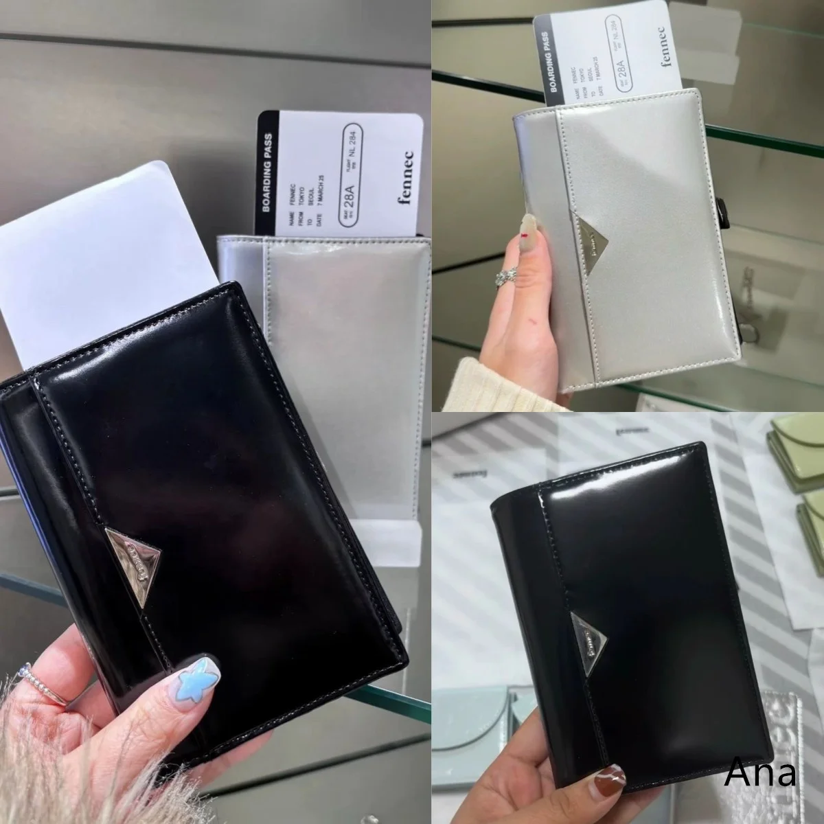 

Fennec 25 Sles Card Holder Wallet Inteated Storage Bag for ID Passports Tiets Leather Purse for Youth Students