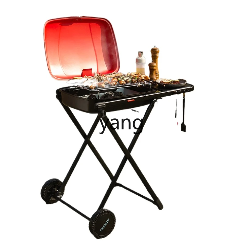 

LXL Burning Guest Portable Barbecue Grill Outdoor Charcoal Stove Household Barbecue Folding Storage